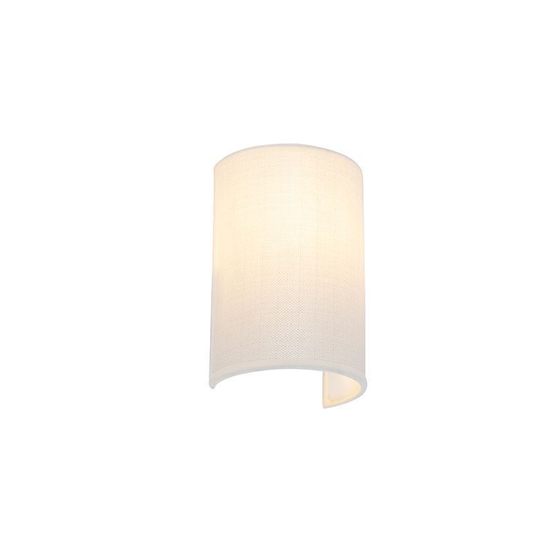Moderne wandlamp wit - Simple Drum Jute