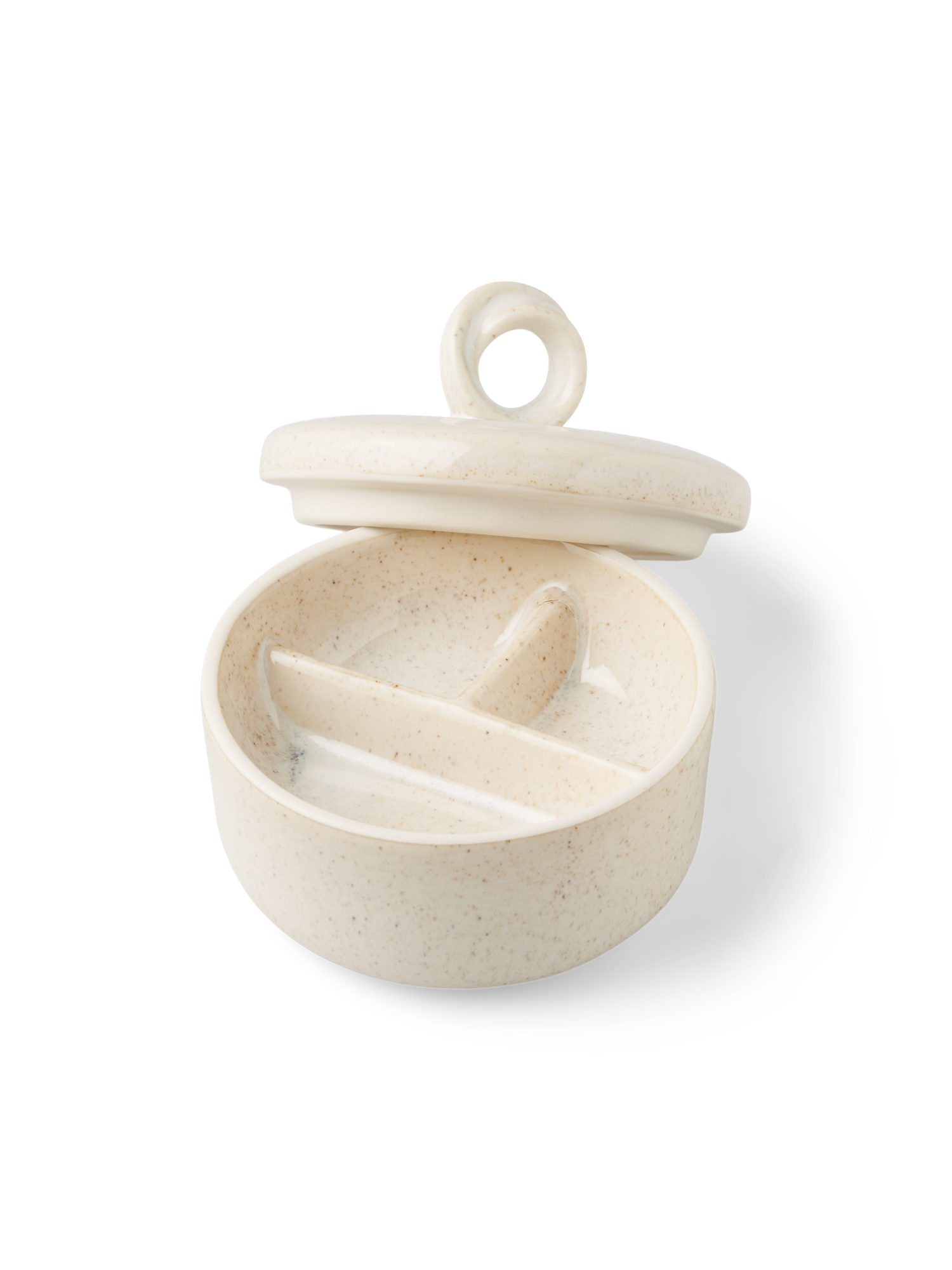 Smykkeskrin | Keramik. Ø10 x 9,5 cm. | Off White