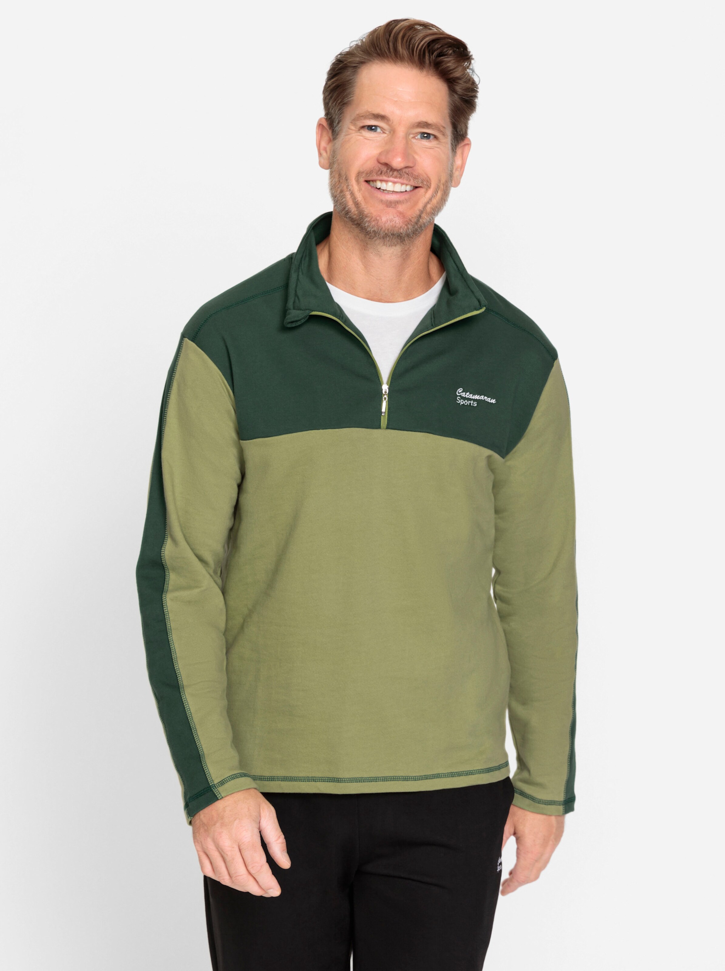 Catamaran Sports Sweatshirt in moos-schilf