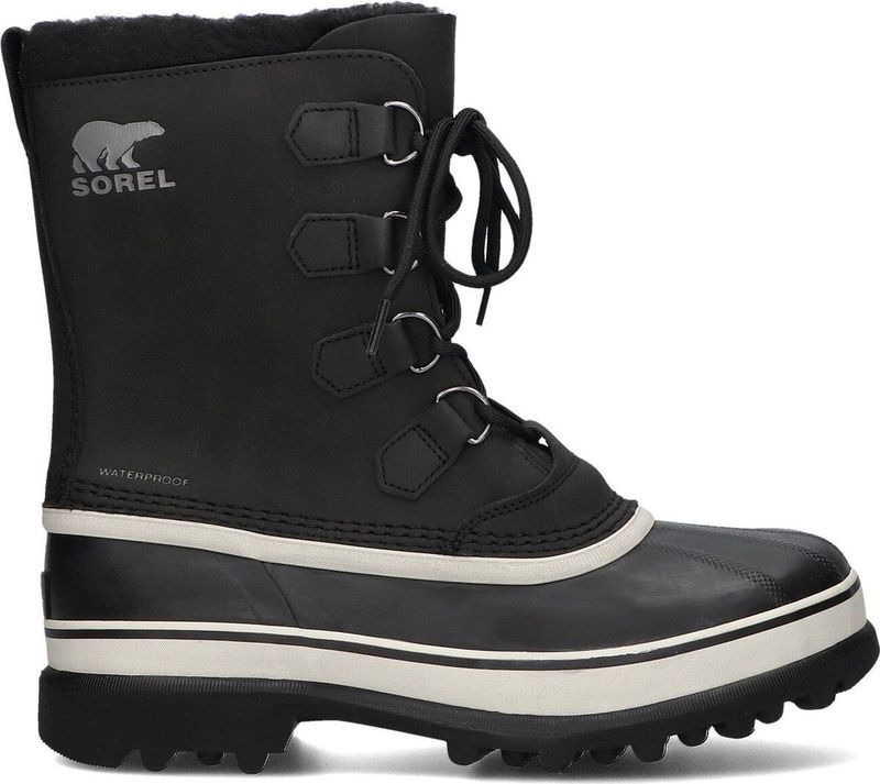 Sorel - Caribou Wp - Winterlaarzen - Zwart/Dark Stone - Nubuckleer/Rubber
