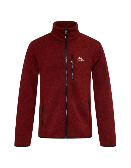 Nord Berg Heren Fleece Frank Bordeaux - Vrijetijdskleding