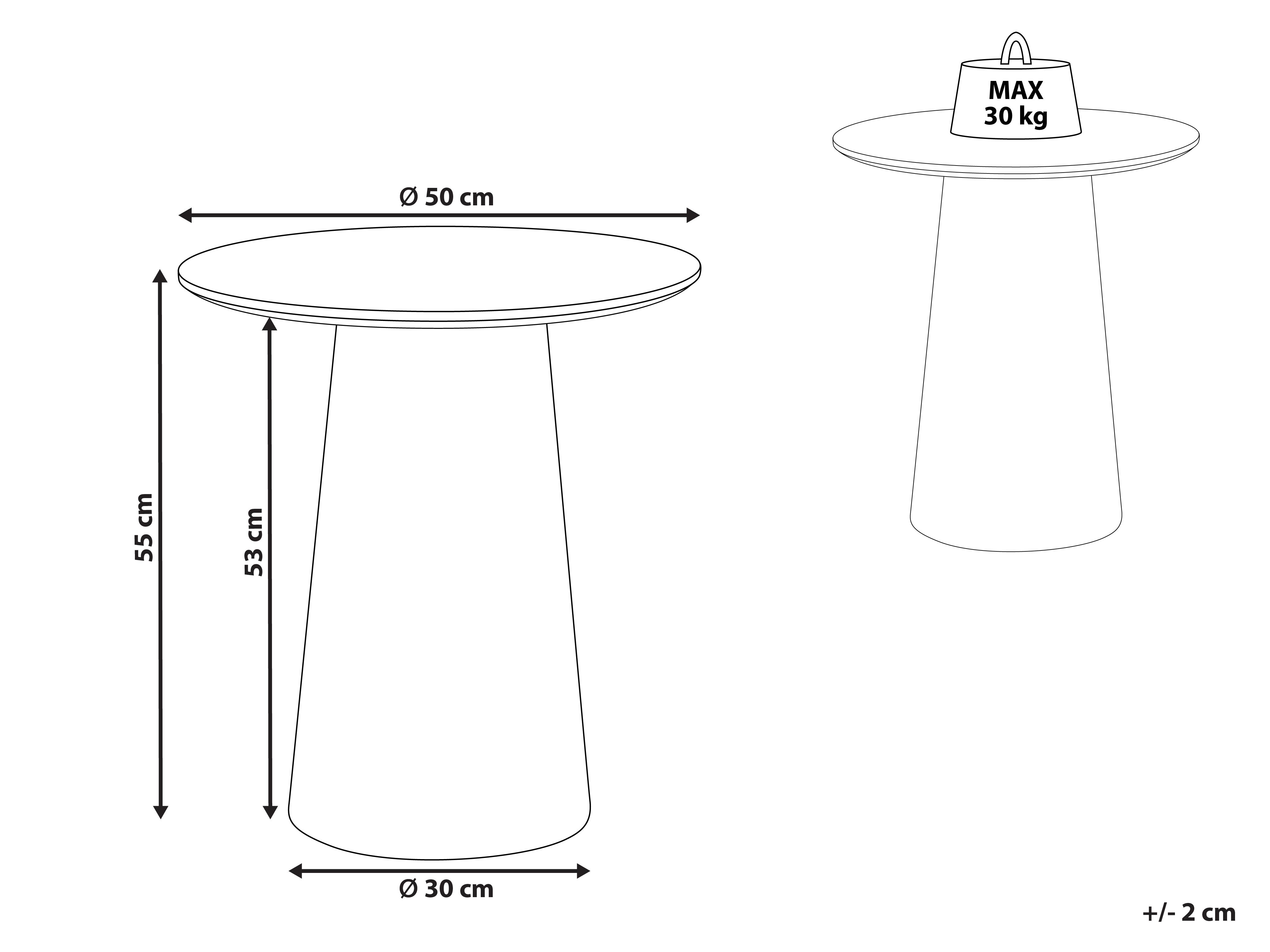 Bijzettafel WANDO Zwart essenfineer