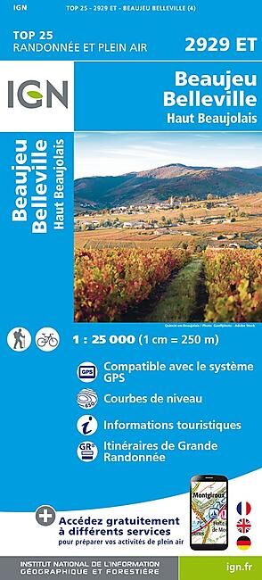 IGN - TOP25 2929ET BEAUJEU BELLEVILLE 1 25 000