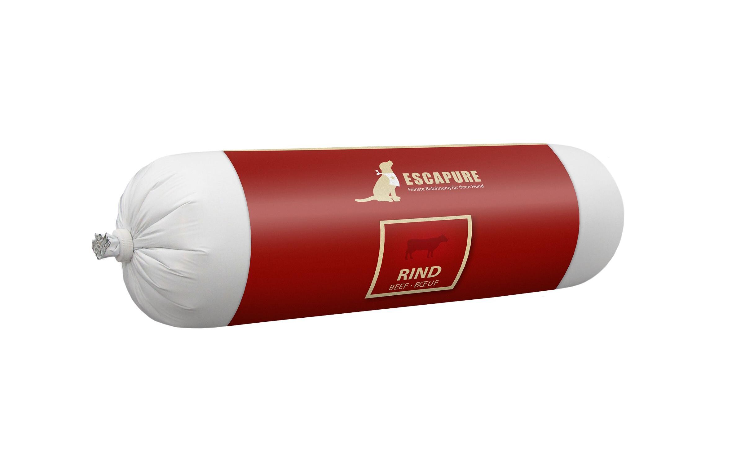 Nassfutter Wurst Rind, 6 x 400 gAlleinfutter für ausgewachsene Hunde