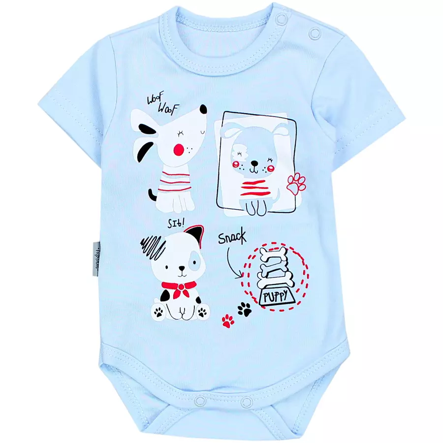TupTam Baby Kurzarm Body mit Aufdruck Spruch 5er Pack blaugrün