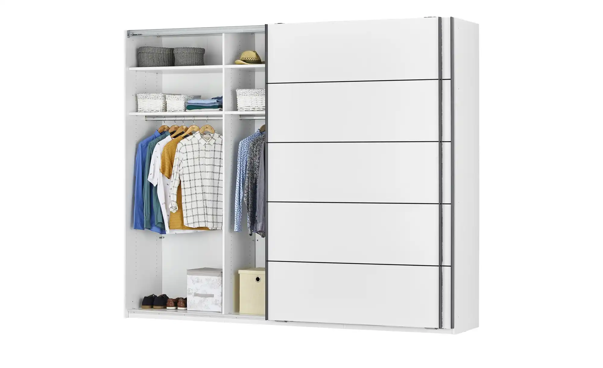 uno Schwebetürenschrank, 2-türig Snow