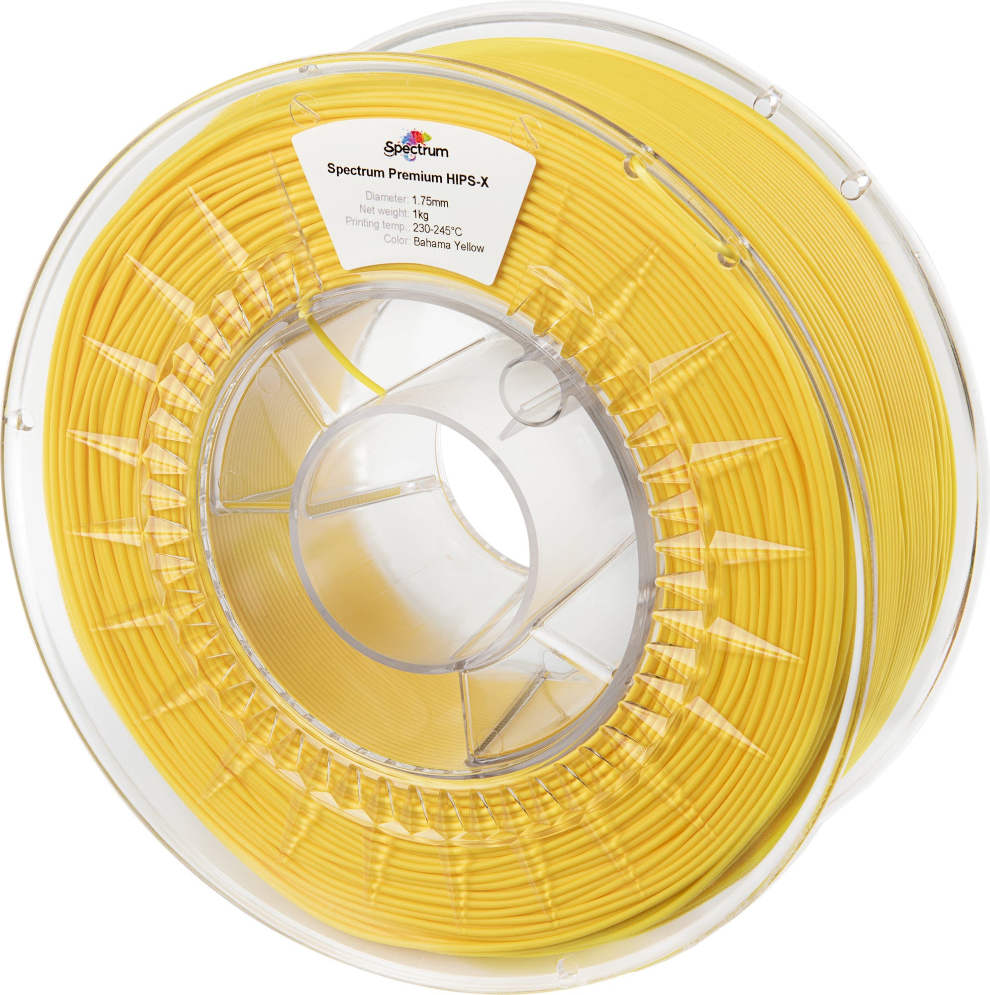 Spectrum  HIPS-X Bahama Yellow, 1,75 mm / 1000 g    Schlagzähes Filament mit hoher Oberflächenhärte in Gelb