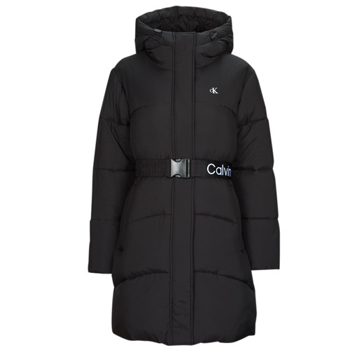 Calvin Klein Jeans - LOGO BELT LONG PUFFER - Noir