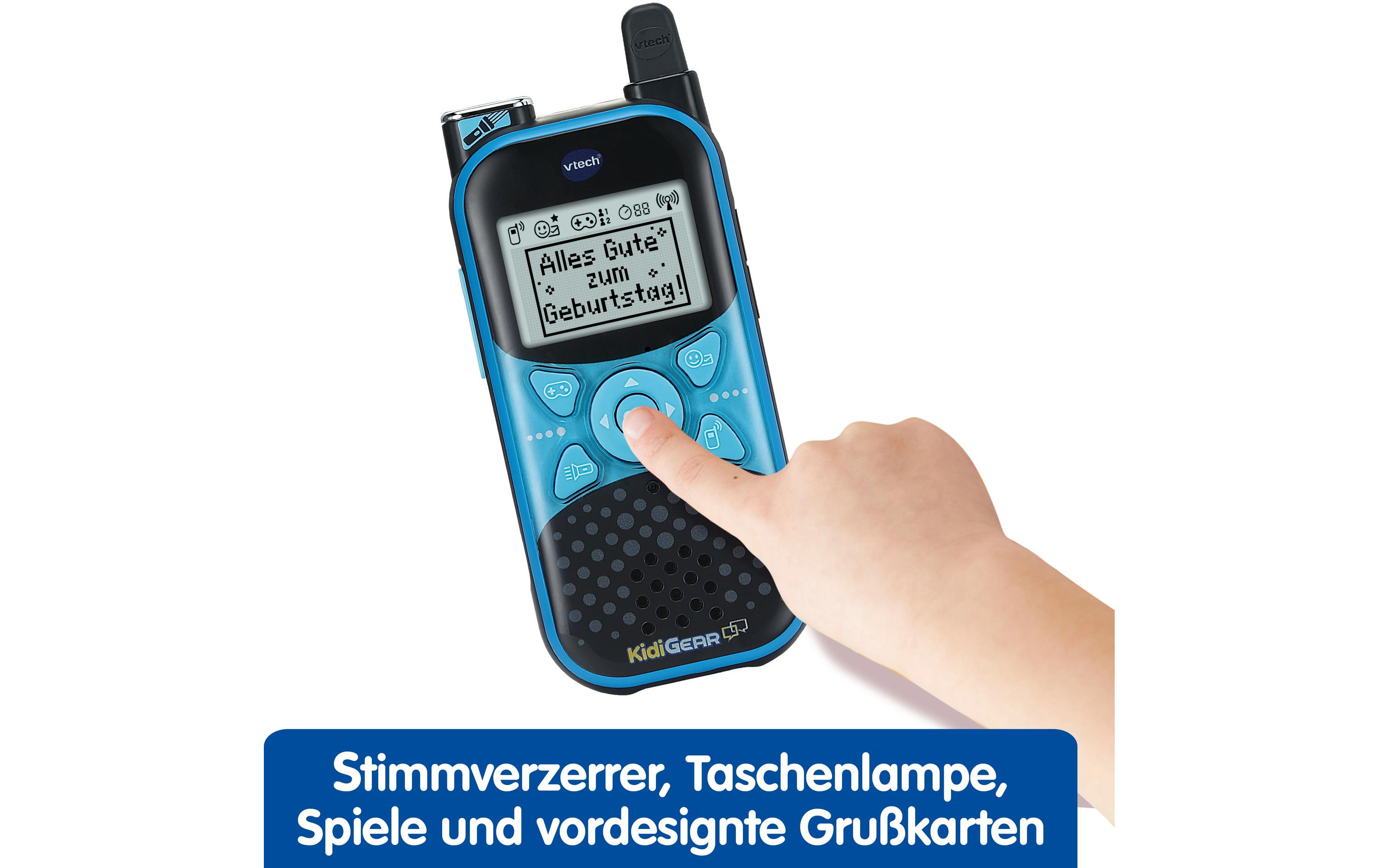 Kidi Talkie Explorer -DE-Walkie-Talkie mit Taschenlampe und lustigen Stimmverzerrungseffekten