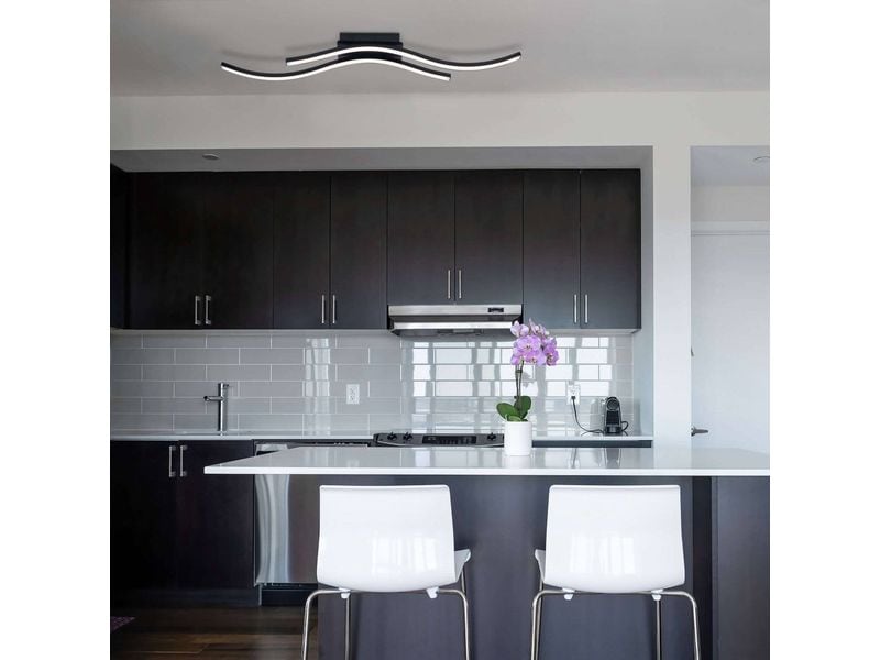 Näve Deckenleuchte «Onda» LED Deckenbeleuchtung aus Aluminium, Eisen und Kunststoff