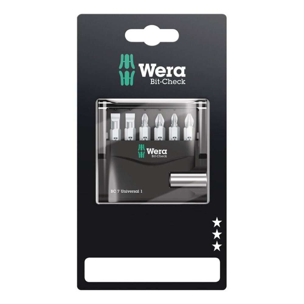 BITSSETT WERA UNIVERSAL 7 DELER