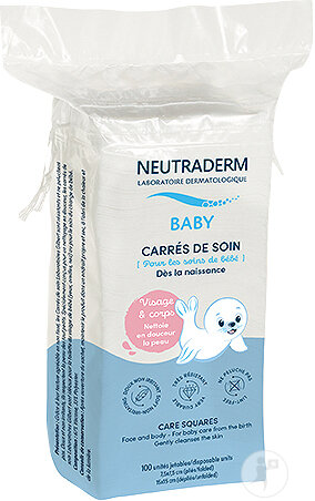 Neutraderm Gilbert Cotton Carré De Soin Toilette 100 Pièces