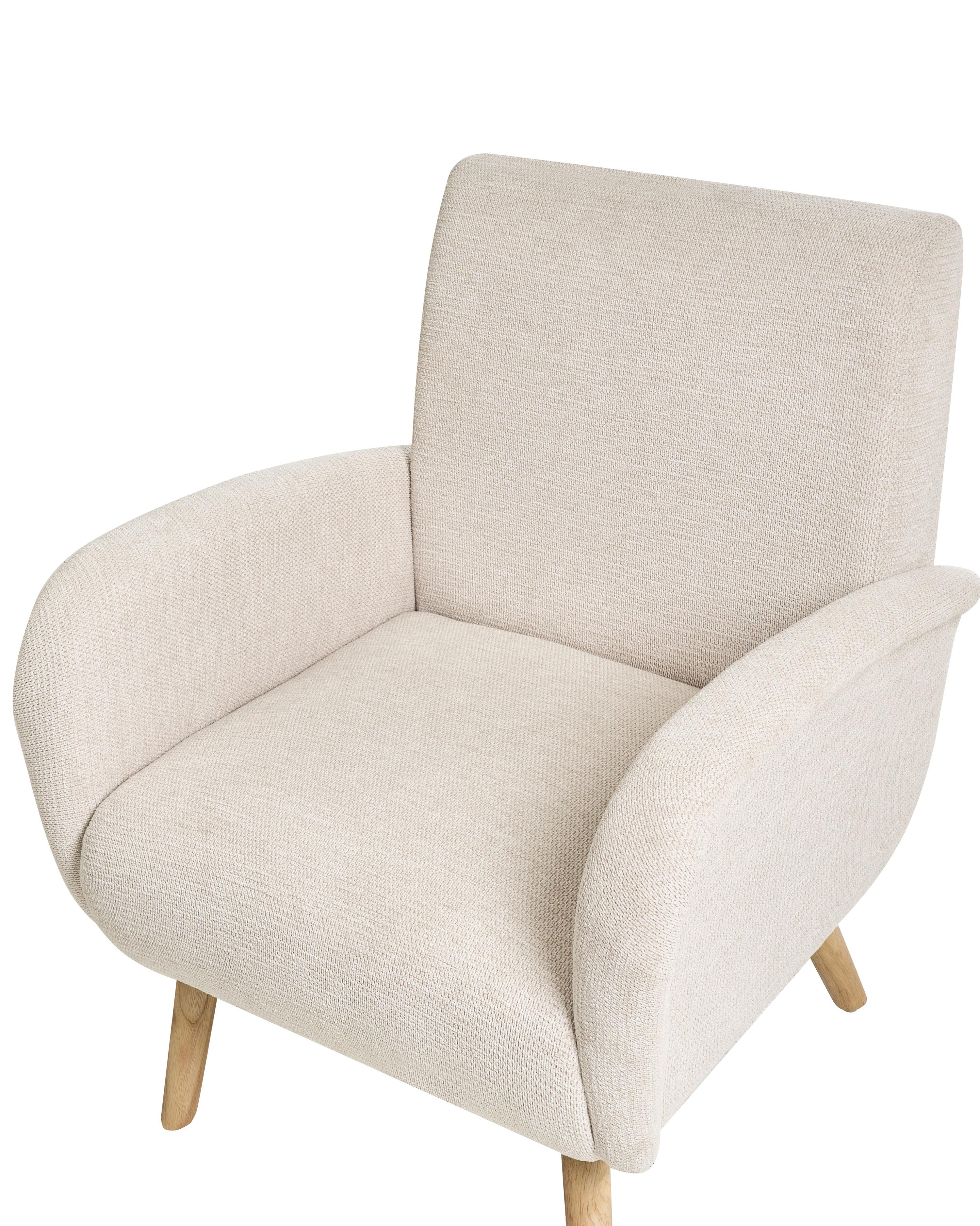 Fauteuil PLASSEN Stof Lichtbeige
