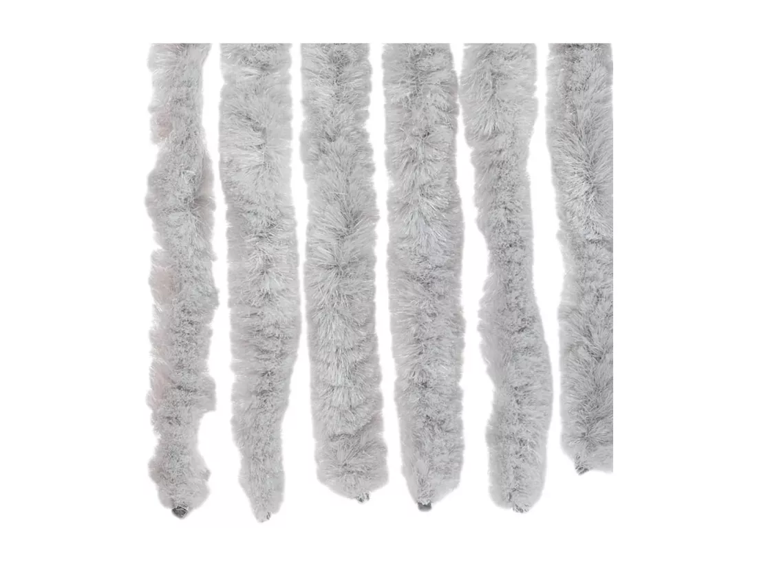 Rideau anti-mouches gris 100x220 cm chenille