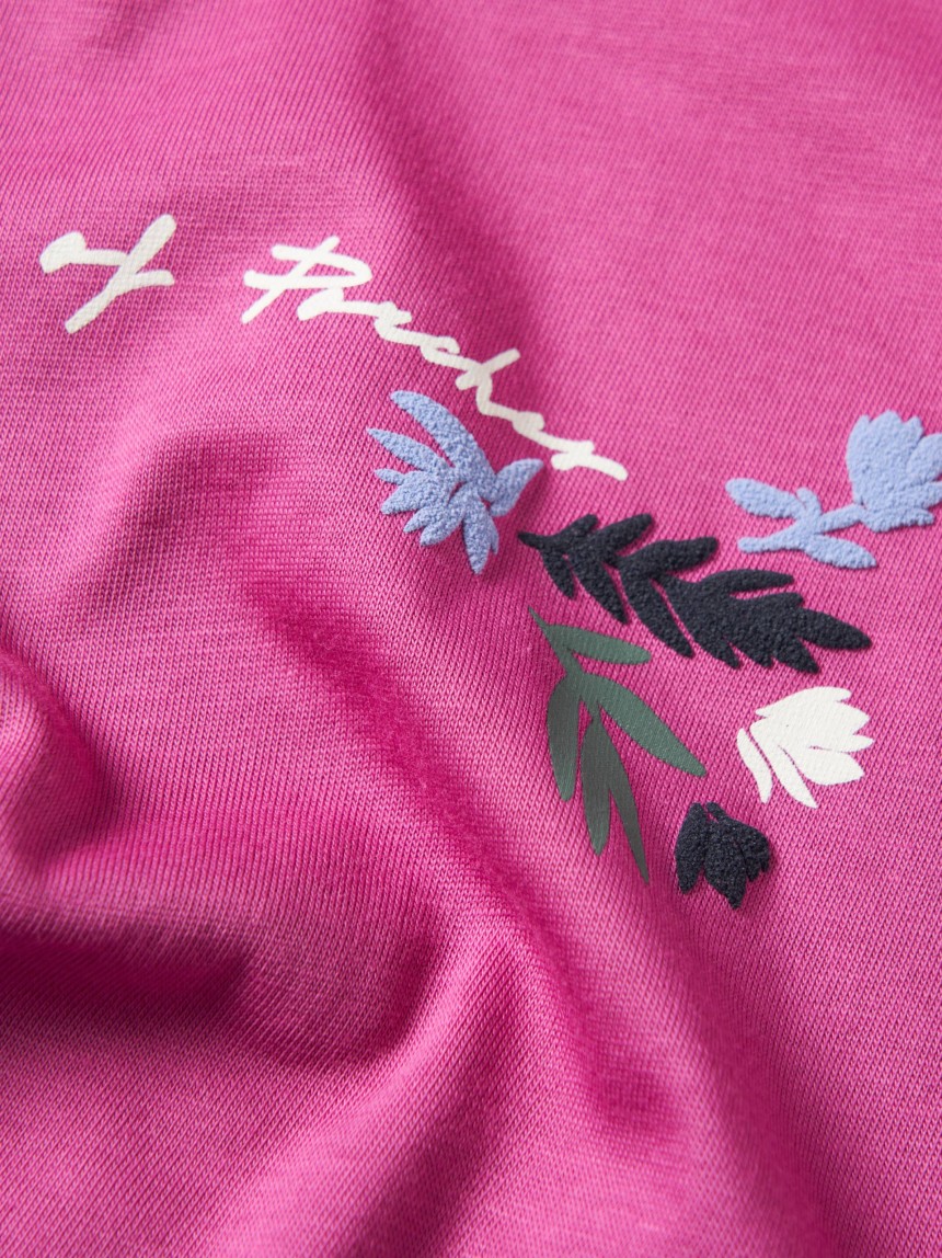 T-shirt de algodão com estampado