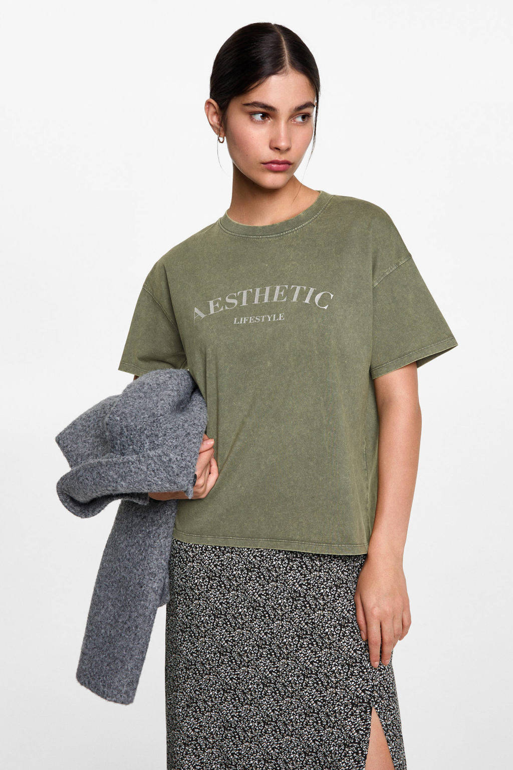 MANGO TEEN t-shirt groen