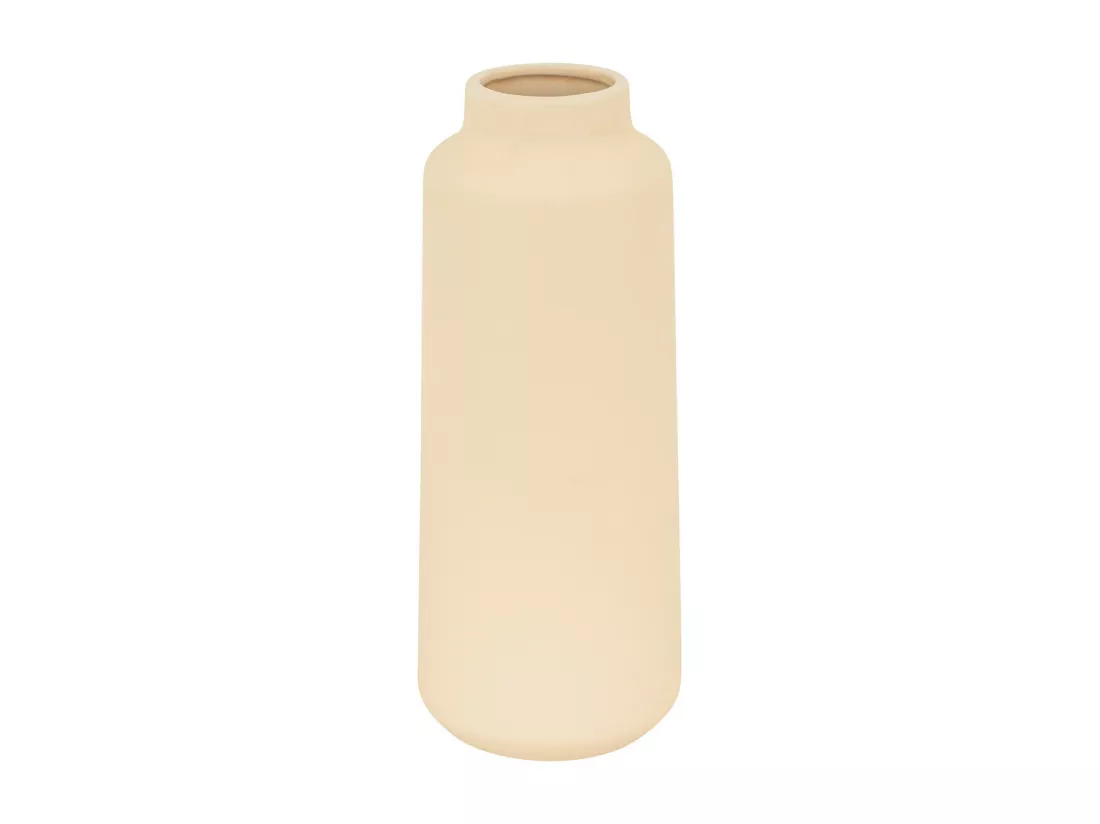 Vase haut en céramique mat Beige H 30 cm