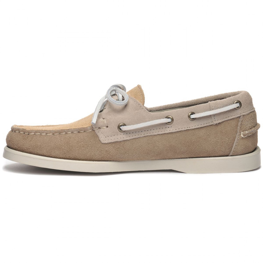DOCKSIDES PORTLAND JIB Beige-Taupe-Camel-Chaussures bateau pour homme en suede beige Taupe Portland