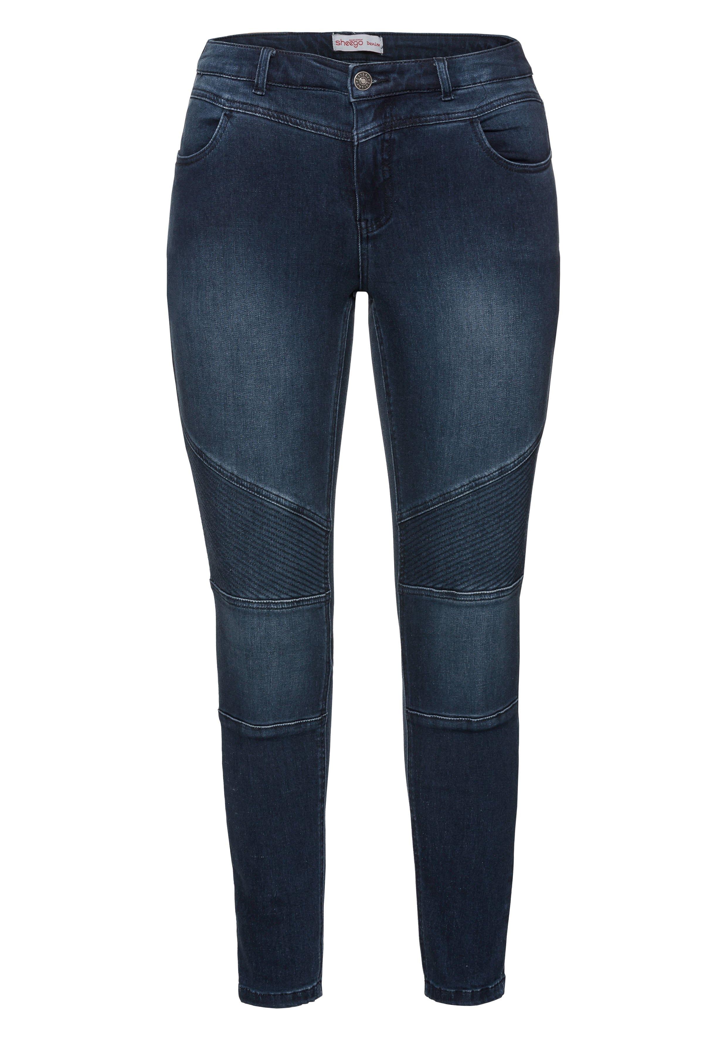 Skinny Power-Stretch-Jeans im Biker-Look