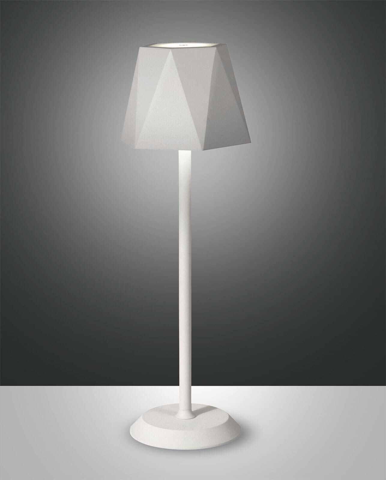 FABAS LUCE Akku LED Tischlampe KATY weiß