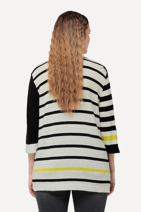 Pullover, Colorblocking, V-Ausschnitt, 3/4-Arm