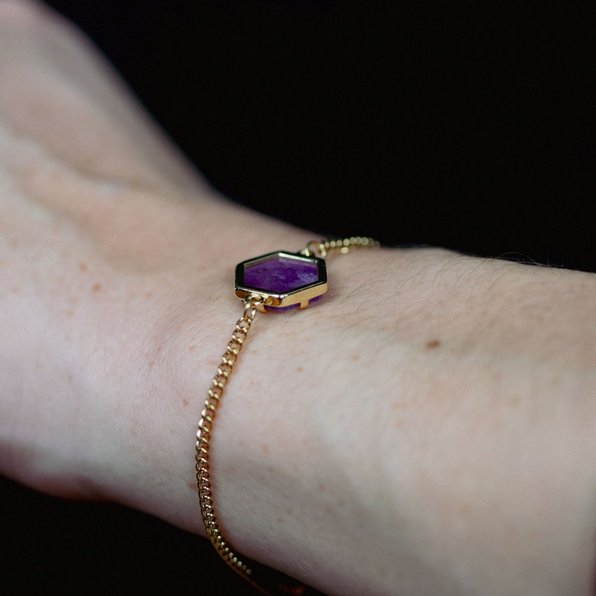 Collier et bracelet Hexalia en pierres Améthyste