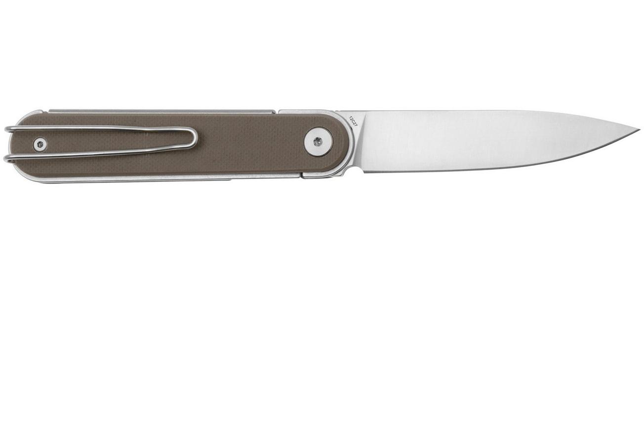 Real Steel Iris Front Flipper 8061BC Satin 12C27, Coyote G10, zakmes