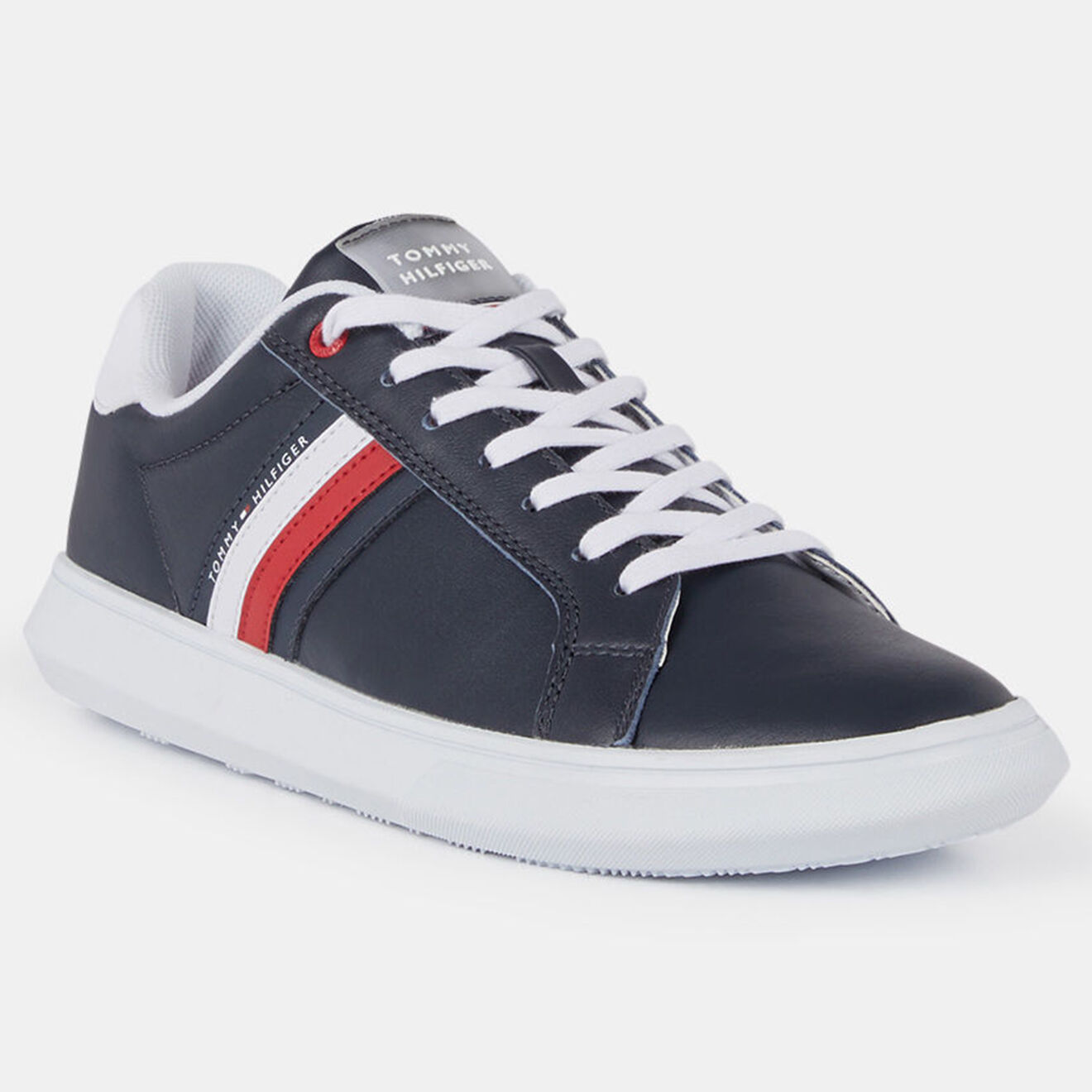 Tommy Hilfiger Baskets en Cuir Essential Cupsole bleu marine