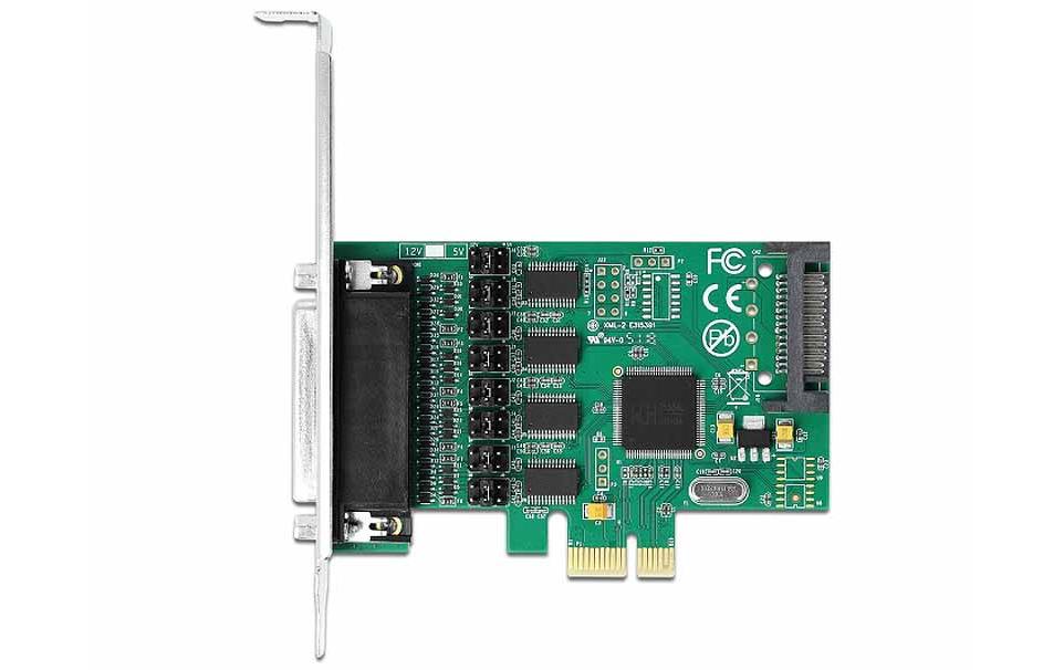 PCI-Express-Karte 89938 4x RS-232 mit SpannungsversorgungPCIe-Schnittstellenkarte mit vier seriellen Ports