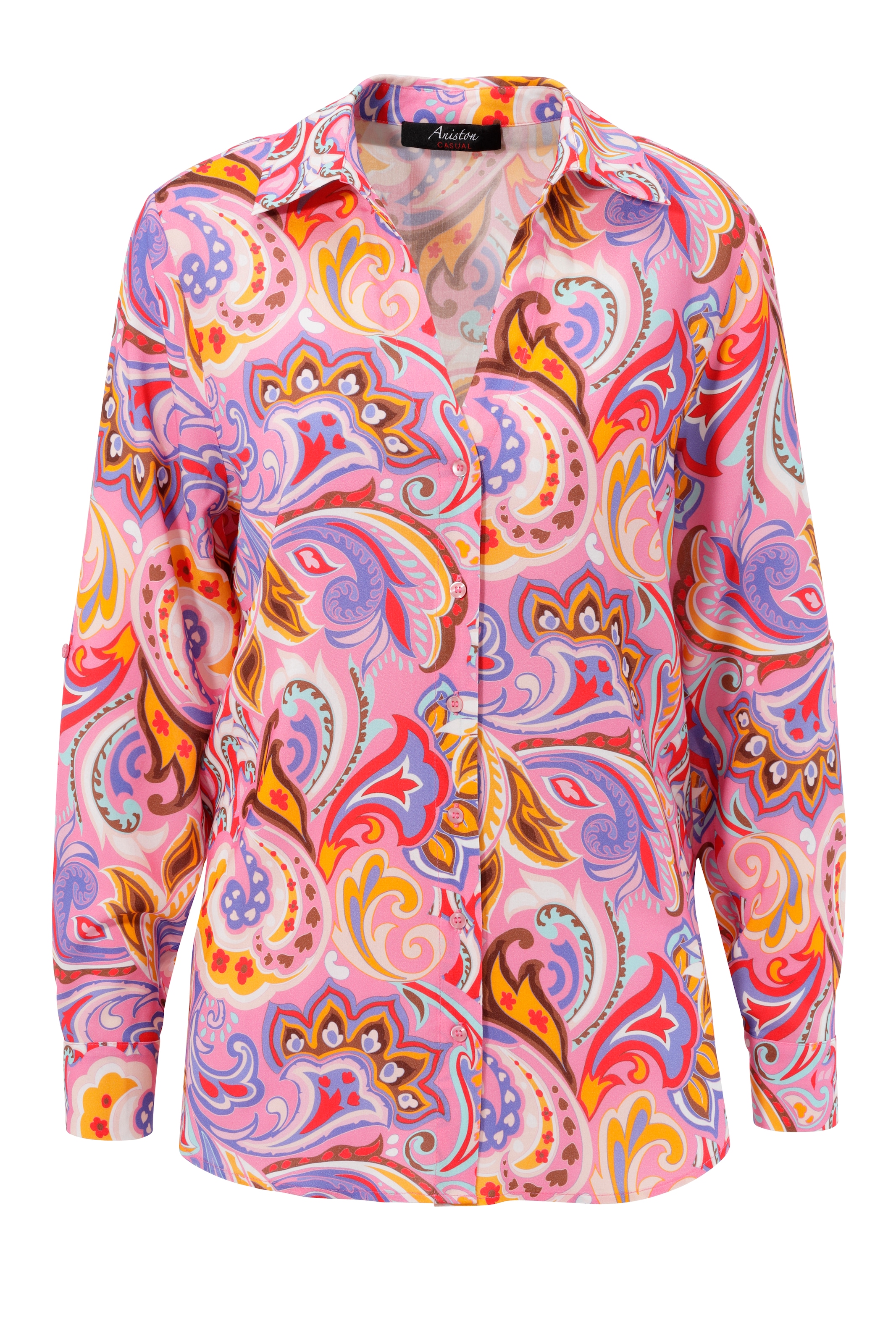 Aniston CASUAL Hemdbluse , graphische Paisley-Muster - jedes Teil ein Unikat