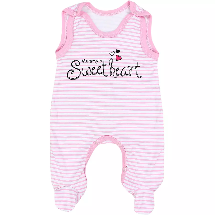 TupTam Baby Unisex Strampler-Set mit Aufdruck Spruch 2-tlg rosaweiß