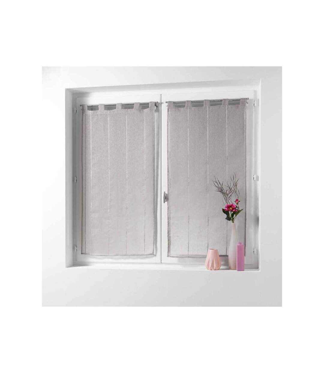 Paire de Voilages Linahe 90x90cm Taupe