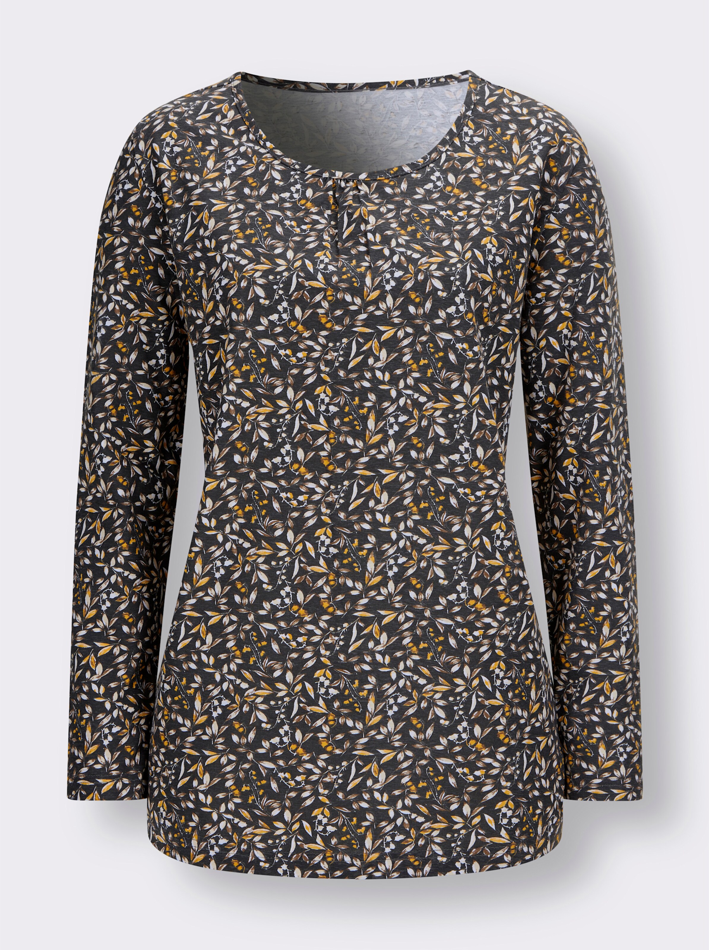 Langarmshirt mit Blüten-Dessin