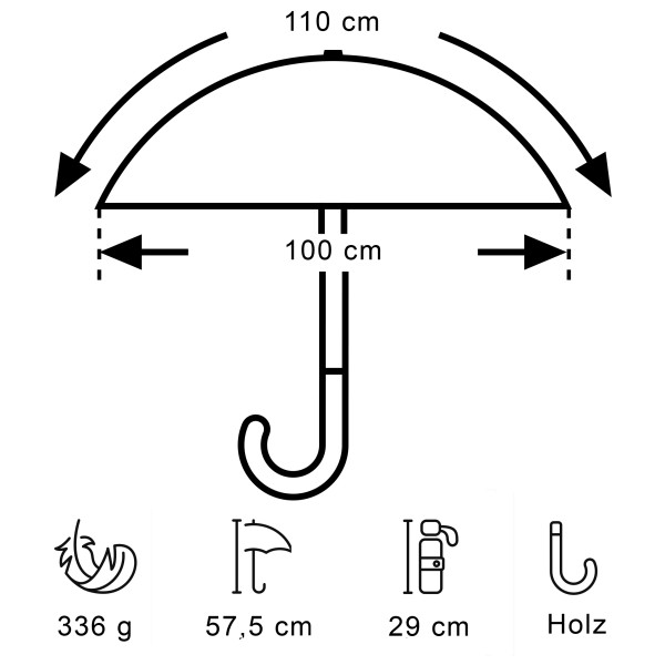 EuroSchirm - Light Trek ECO Automatik - Parapluie