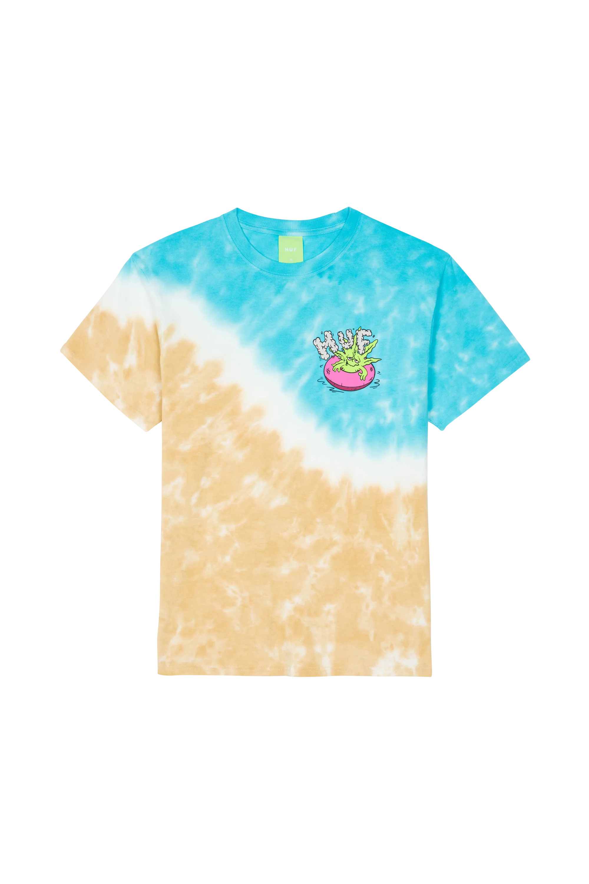 HUF T-shirt LIFES A BEACH SS TIEDYE Beige