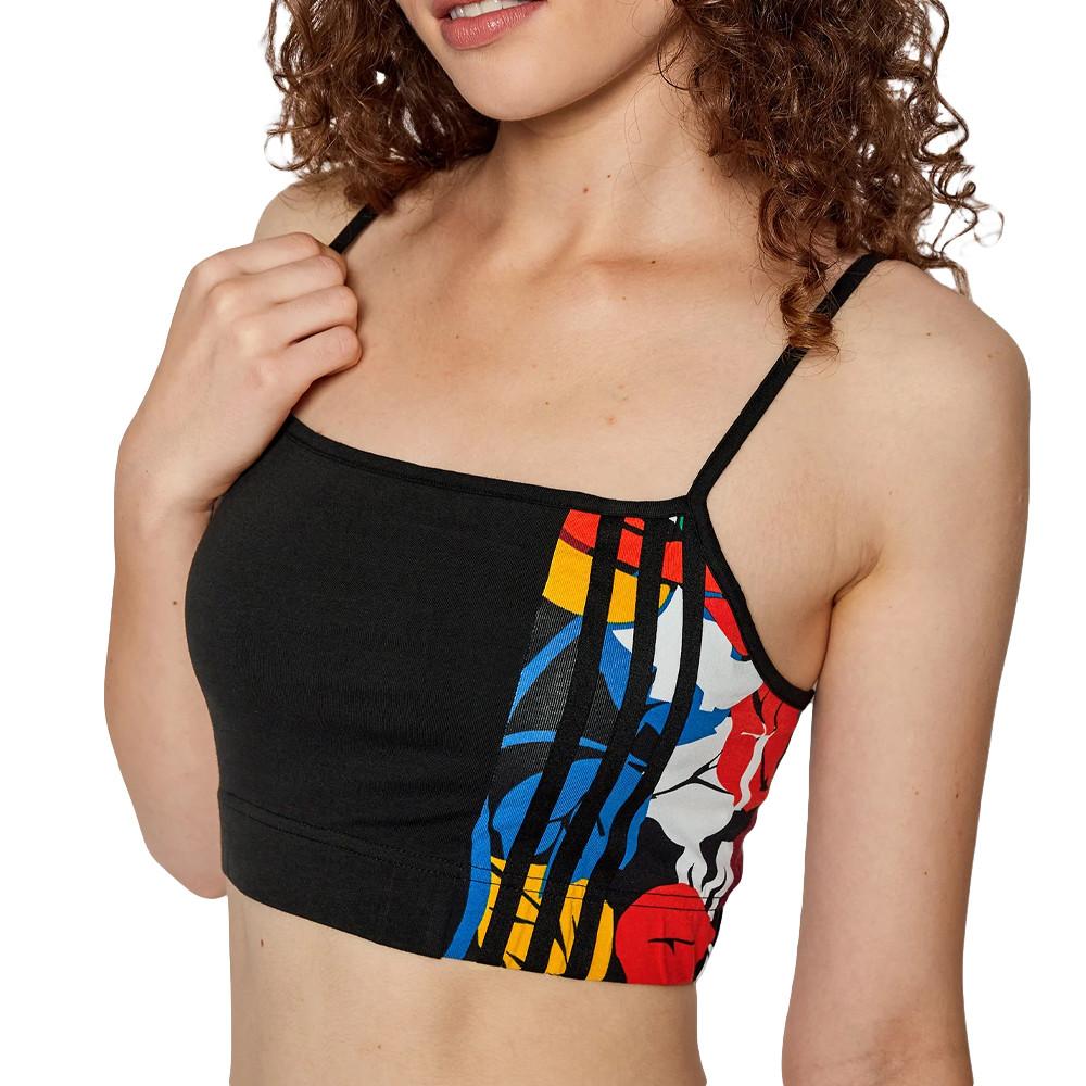 Adidas Brassière Noir Imprimé Femme Adidas