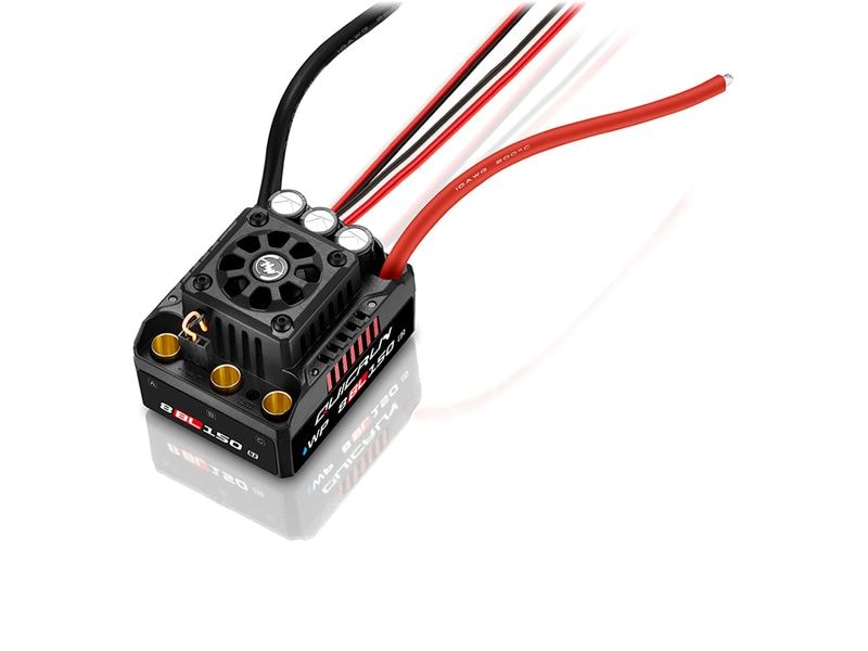 Hobbywing Brushless Regler QuicRun WP8BL150 G2 150A, 3-6S Wasserdichter Brushless Sensorless ESC für RC-Fahrzeuge im Massstab 1:8