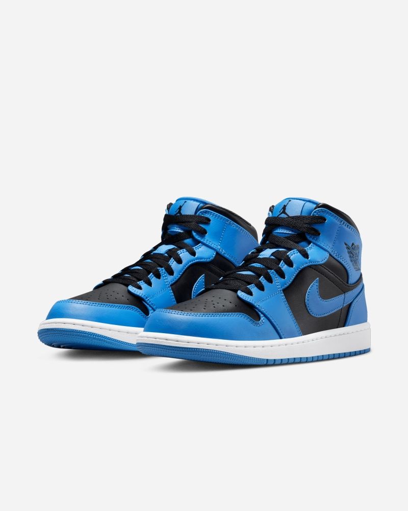 Chaussures Nike Air Jordan 1 Mid Bleu & Noir pour homme