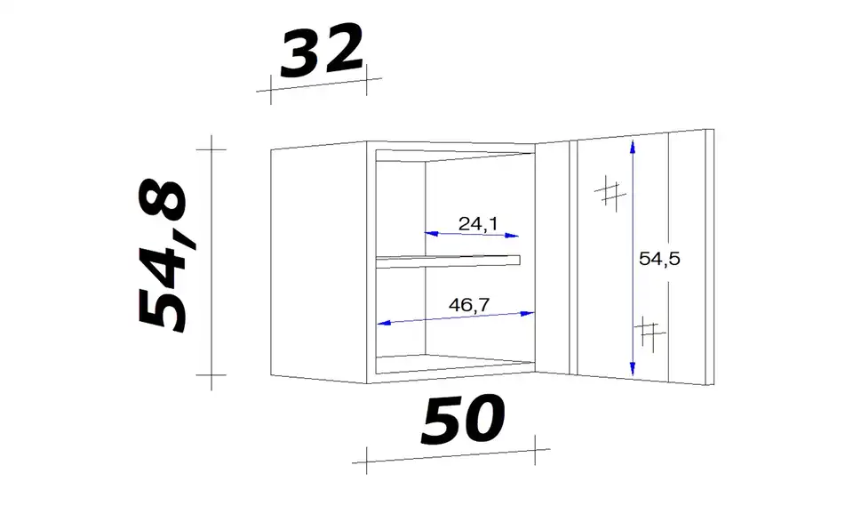Glas-Hängeschrank Genk