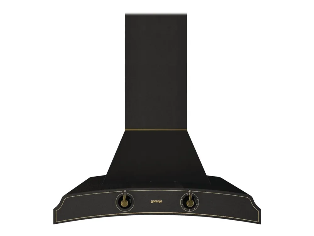 Gorenje Classico DK63MCLB - Hætte - skorsten - bredde: 60 cm - dybde: 50 cm - udtrækning og recirkulation (-) - med intern motor - antracit