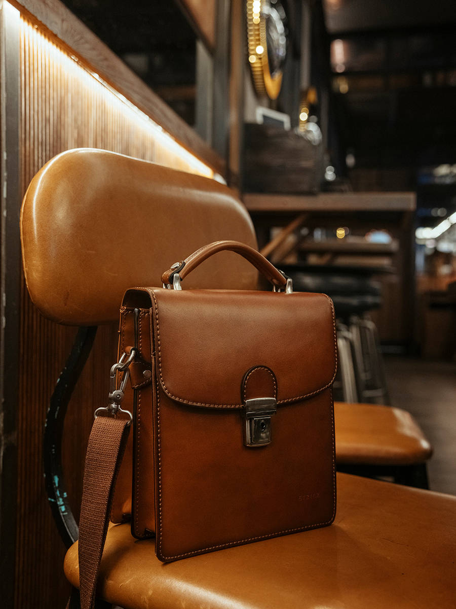 Pochette homme Crosta 2 compartiments cuir ETRIER