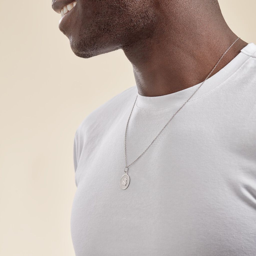 Pendentif Hannae Or Blanc