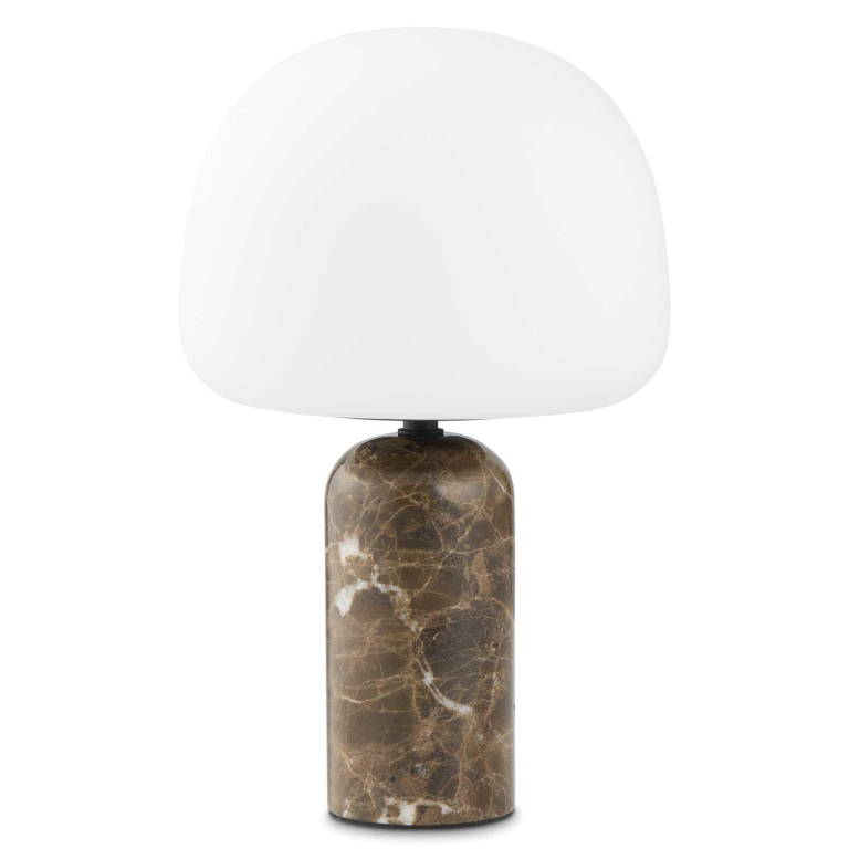 Northern Kin tafellamp LED H33 wit / Dark Emperador marmer