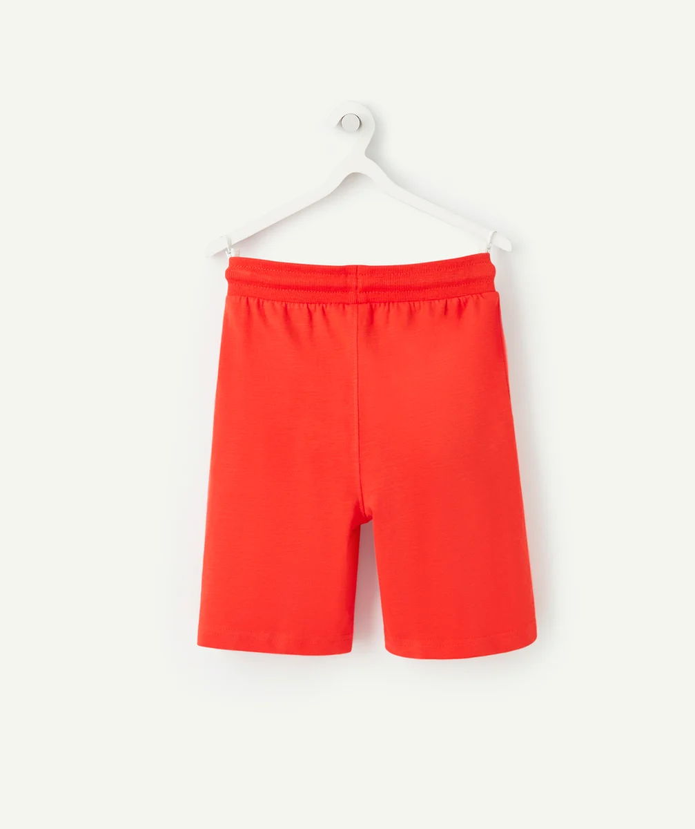 BERMUDA EN COTON ROUGE GARÇON