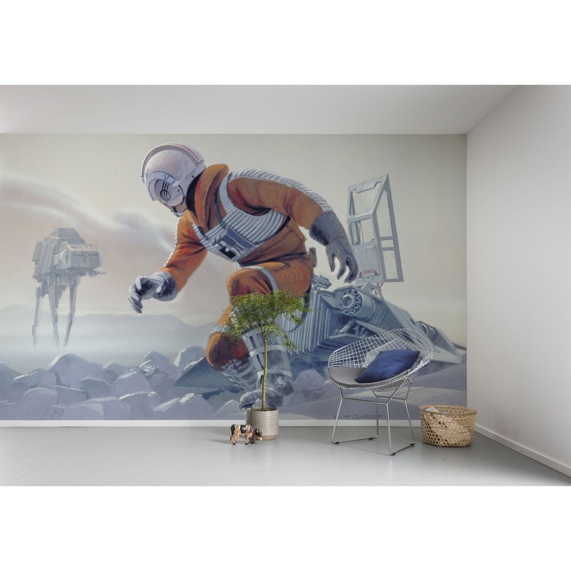 Vlies-Fototapete STAR WARS HOTH BATTLE PILOT - 500x250 cm