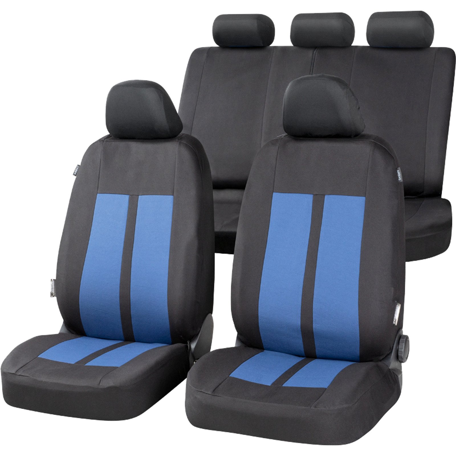 Autositzbezug Elphin, 12-teilig, blau-schwarz