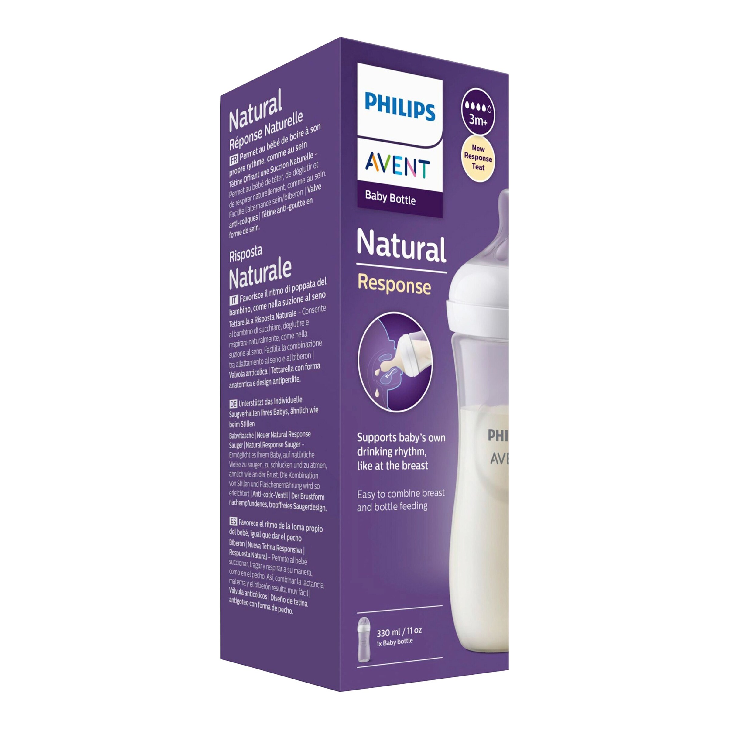 Philips Avent Babyflasche Natural Response, 330ml, ab 3M