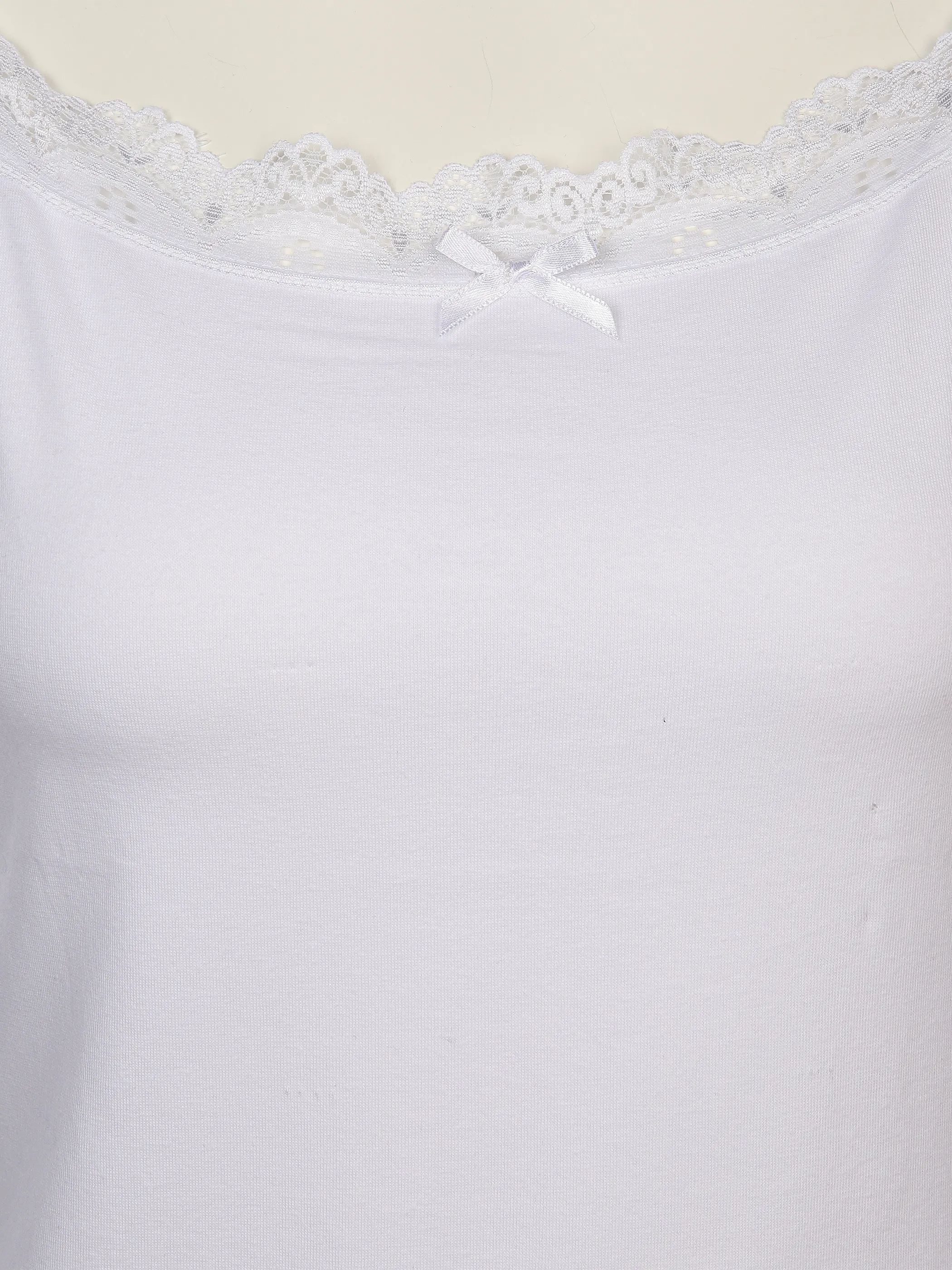 Damen Unterhemd mit Spitze im 2er Pack