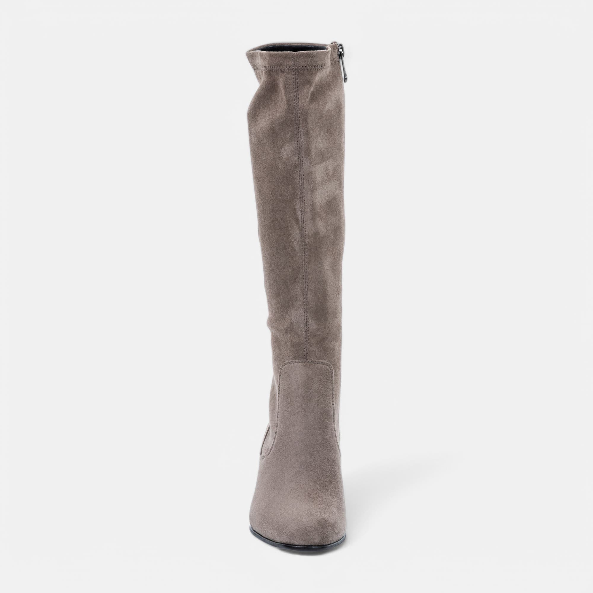 Bottes à talon compensé Femme taupe
