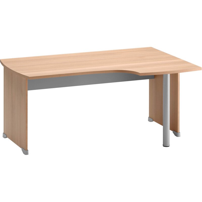 Bureau compact Quarta Plus L 160 cm piètement plein bois